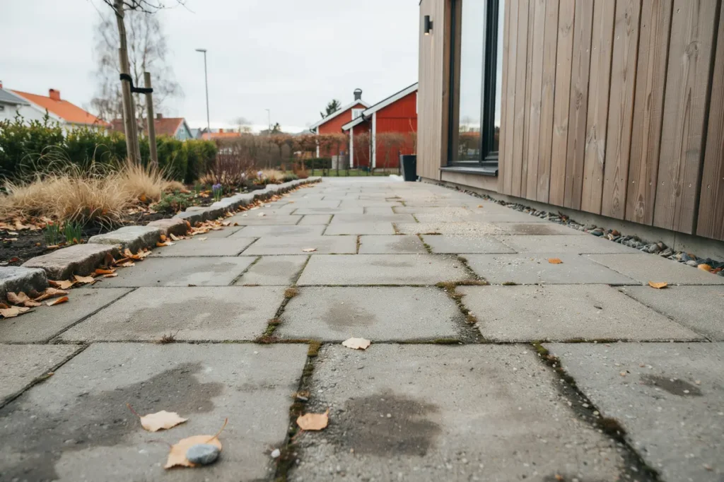 underh ll av stenl ggning ret runt praktiska r d f r villa gare om reng ring fogar och l ng livsl ngd