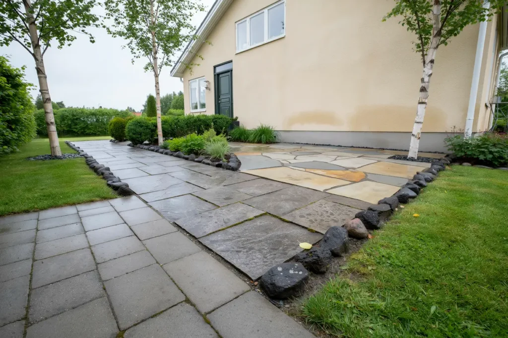 v lj r tt marksten till villatomten j mf relse av betong granit och natursten